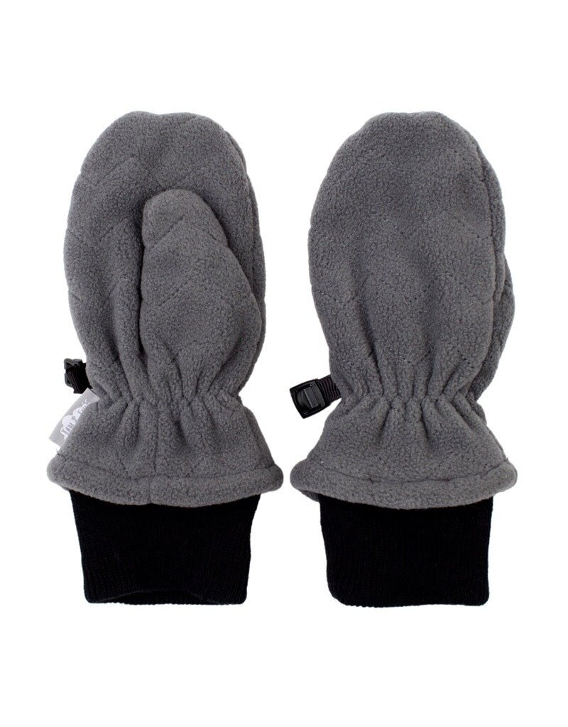 Jan and Jul Fleece Mittens Dark Grey