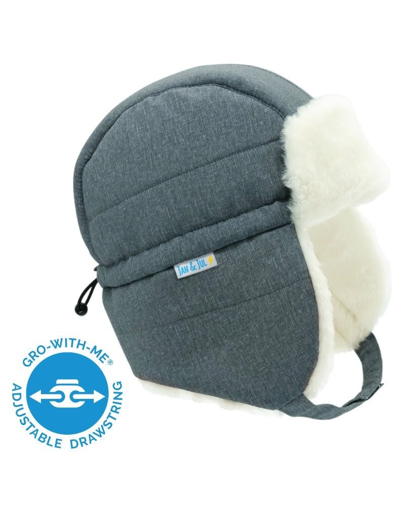 Jan and Jul Toasty-Dry Trapper Hat Grey