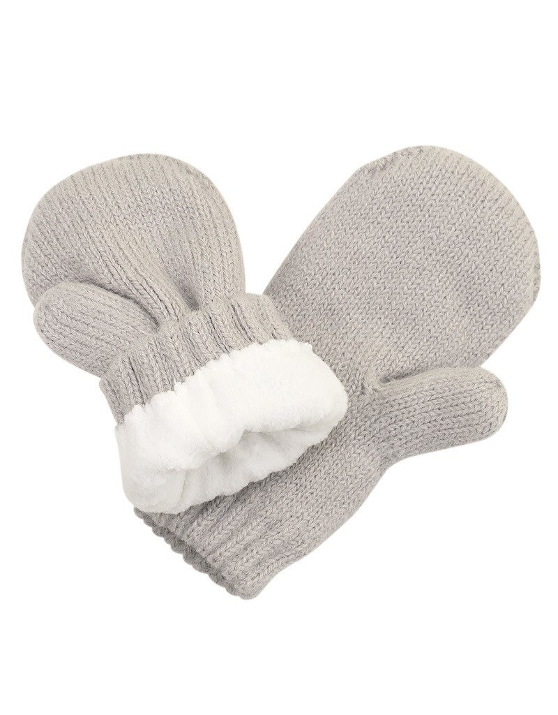 Jan and Jul Knit Mittens Grey