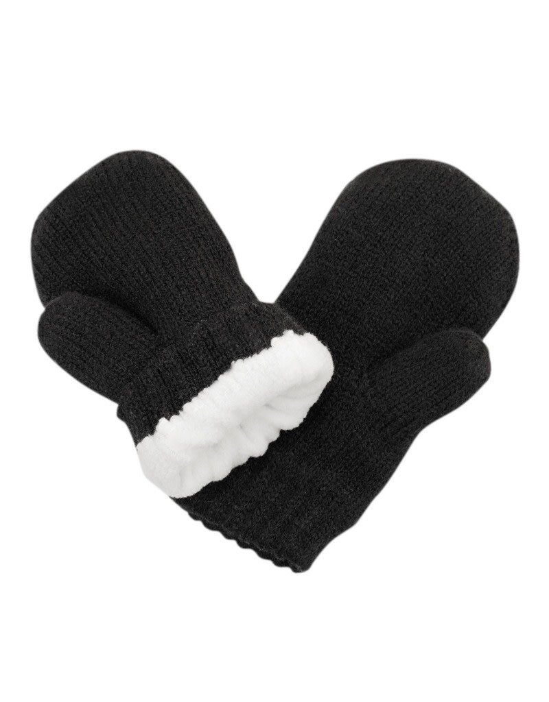 Jan and Jul Knit Mittens Black