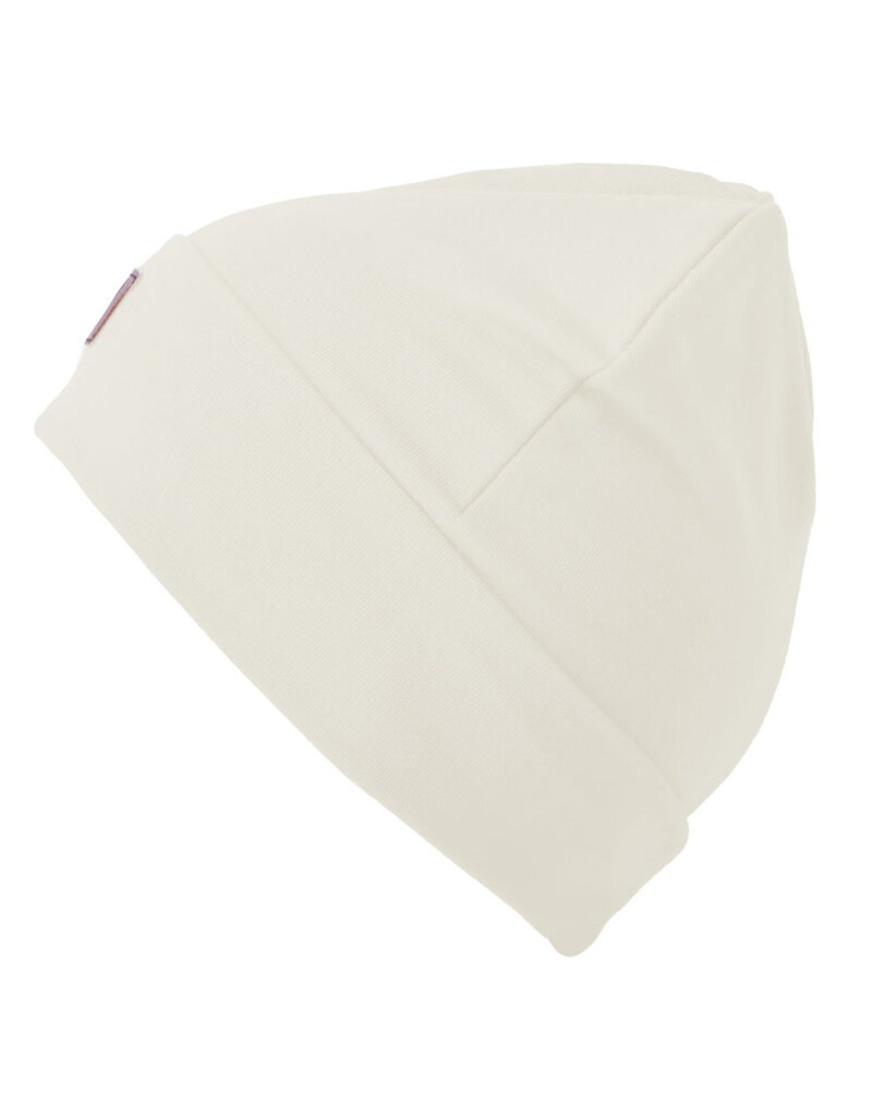 L and P Apparel Cream Cotton Baby Beanie