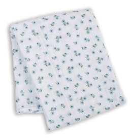 Lulujo Swaddle Blanket Muslin Cotton LG-Blueberries 0m+