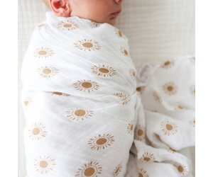 Lulujo Swaddle Blanket Muslin Cotton LG Lulujo Swaddle Blanket Muslin Cotton LG