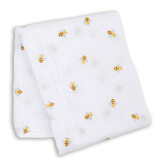 Lulujo Swaddle Blanket Muslin Cotton LG-Bees 0m+
