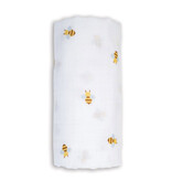 Lulujo Swaddle Blanket Muslin Cotton LG-Bees 0m+