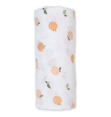 Lulujo Swaddle Blanket Muslin Cotton LG-Peaches 0m+