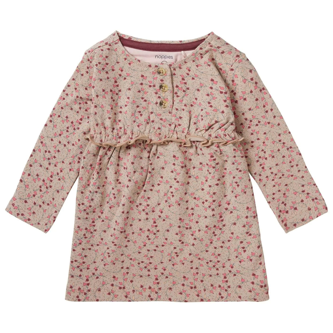 Noppies Villisca Long Sleeve Dress - Taupe Noppies Villisca Long Sleeve Dress - Taupe