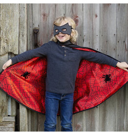 Great Pretenders Reversible Spider/Bat Cape & Mask, 3-4Y