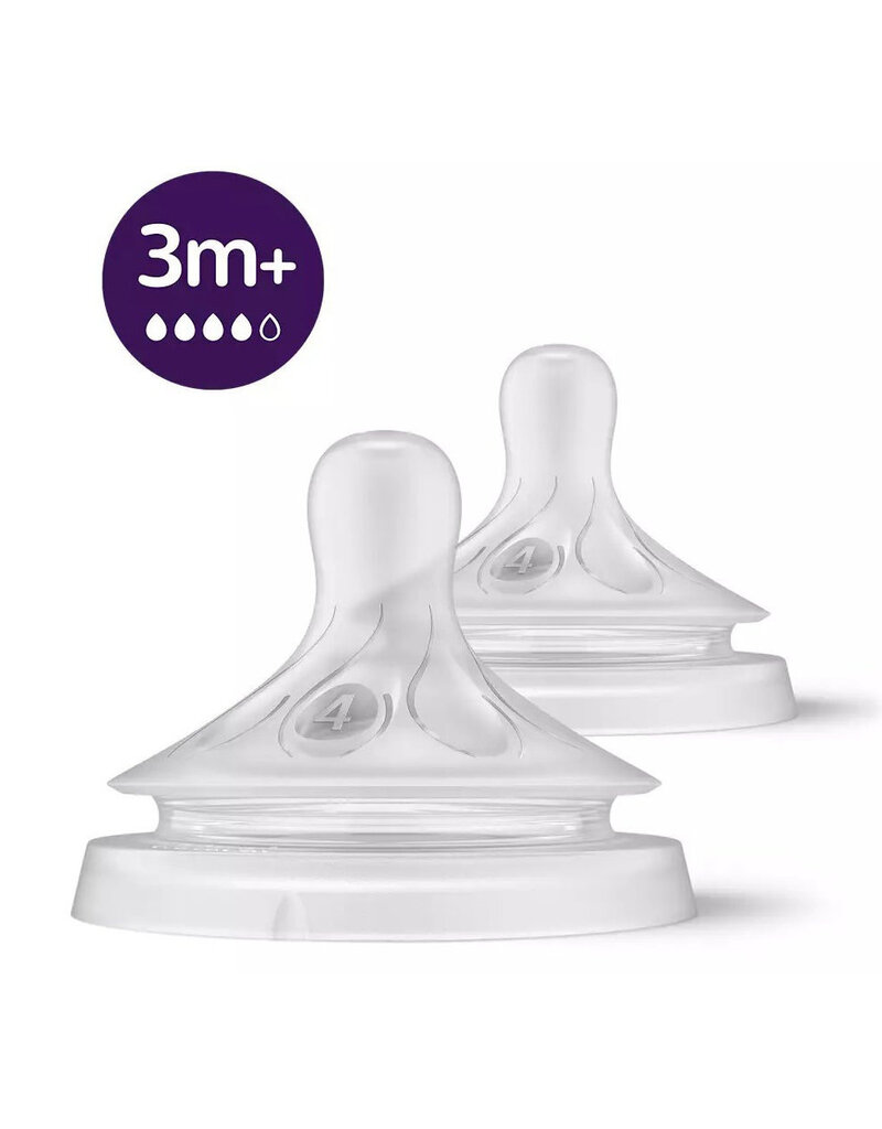 Philips Avent Natural Nipple - Medium Flow 3m+ 2pk