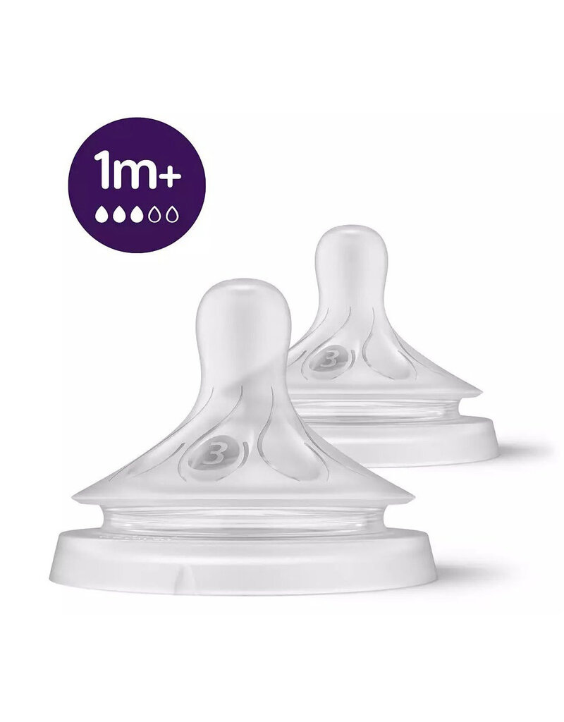 Philips Avent Natural Nipple - Slow Flow 1m+ 2pk