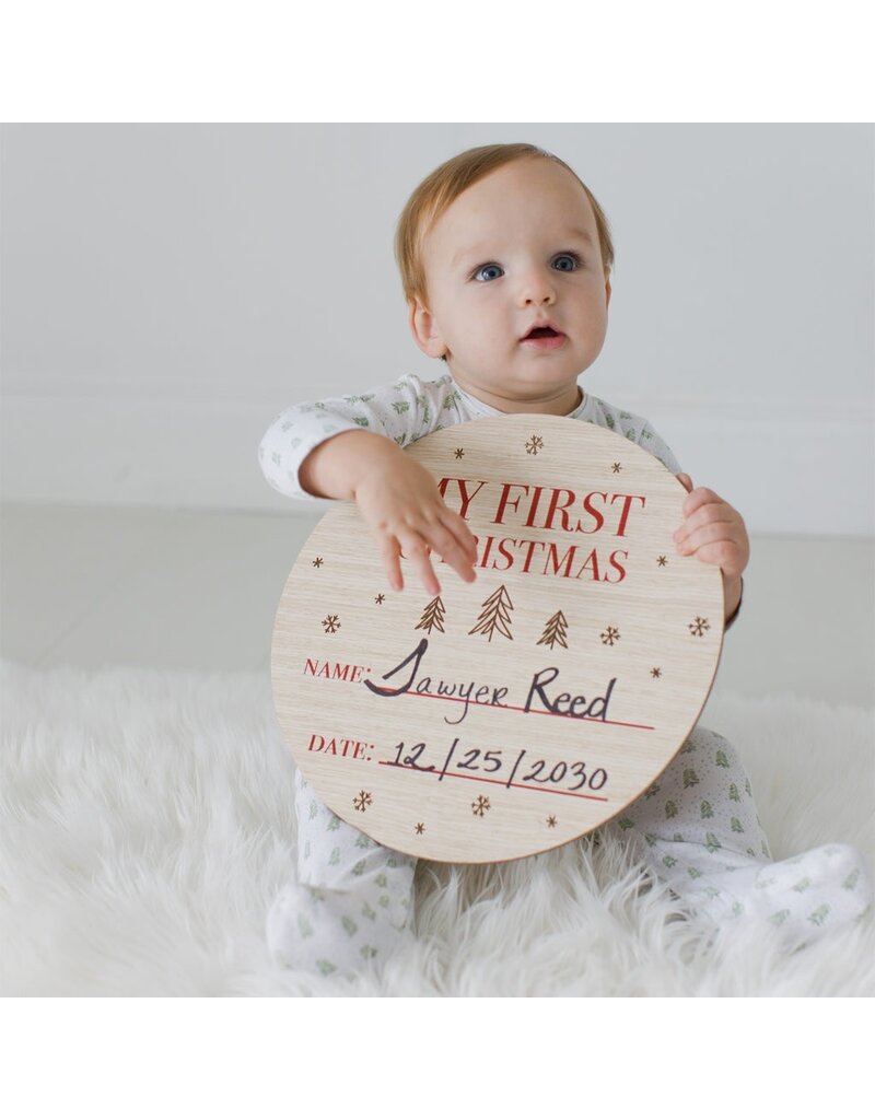 Wooden First Christmas Sign