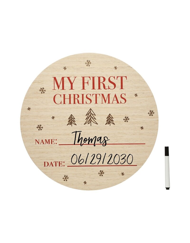 Wooden First Christmas Sign