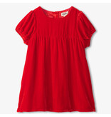 Hatley Holiday Velvet Puff Sleeve Pinafore Dress