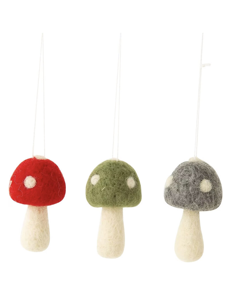 Felt Mushroom Ornament (Assorted)