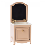 Maileg Sink Dresser w/Mirror (for Mice), Dark Powder