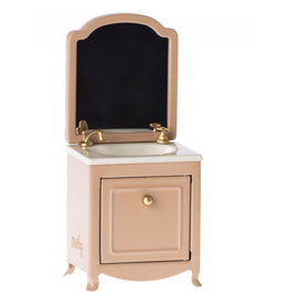 Maileg Sink Dresser w/Mirror (for Mice), Dark Powder