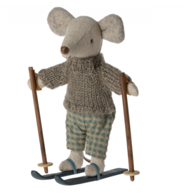 Maileg Winter Mouse Big Brother w/Ski Set