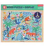 Mudpuppy Rainforest 100pc Wood Puzzle + Display 5y+