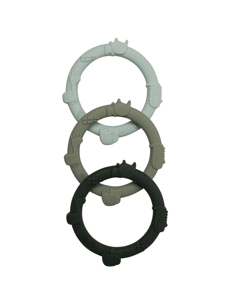 Loulou Lollipop Wild Teething Ring Set - Sage