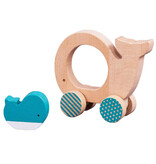Whale and Baby Wooden Push Along Car 12m+