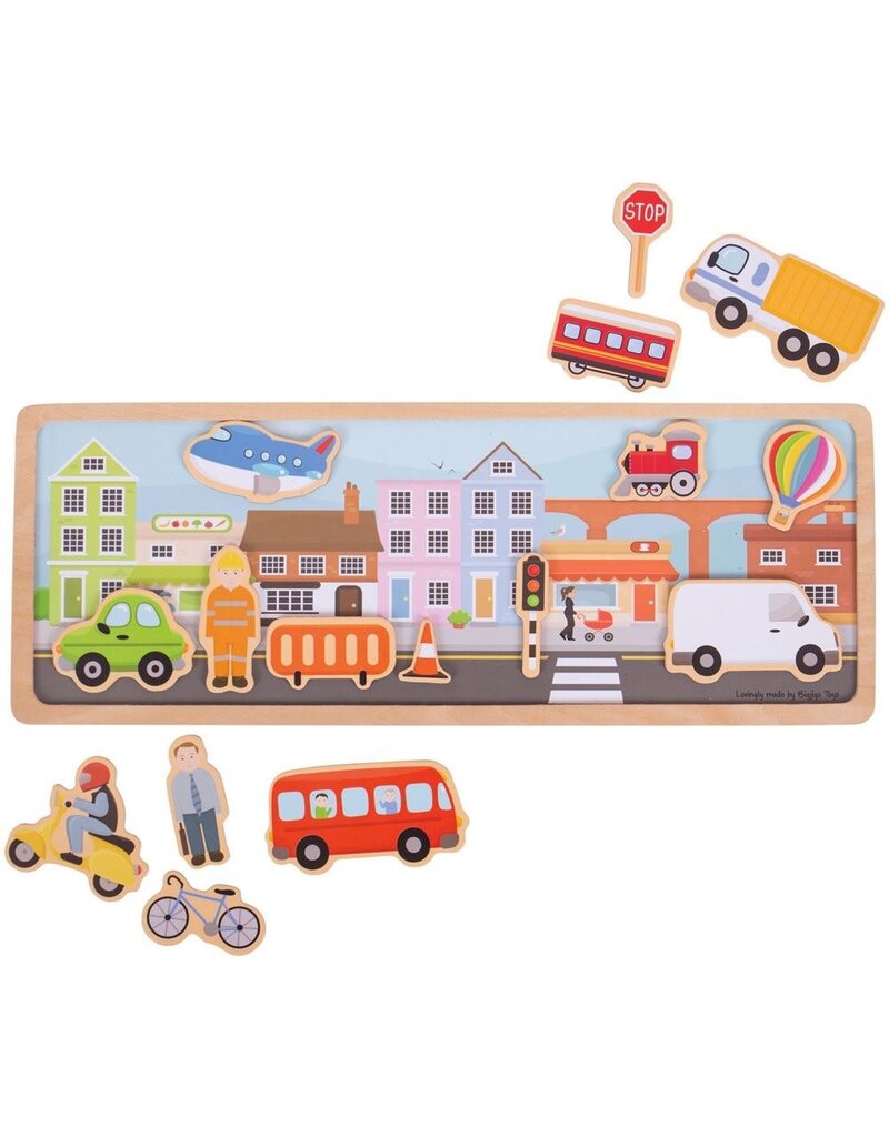 Bigjigs Magnetic Board - City 2y+