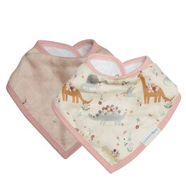 Loulou Lollipop Muslin Bandana Bib Set, Baby Dinomite, 2pk