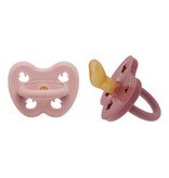Hevea 2pk Natural Rubber Pacifier 3m+ - Baby Blush/Rosewood  (Orthodontic)