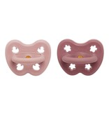 Hevea 2pk Natural Rubber Pacifier 3m+ - Baby Blush/Rosewood  (Orthodontic)