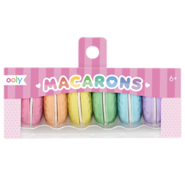 Ooly Macarons Vanilla Scented Erasers - Set of 6