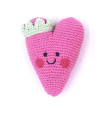 Pebble Heart Rattle Pink