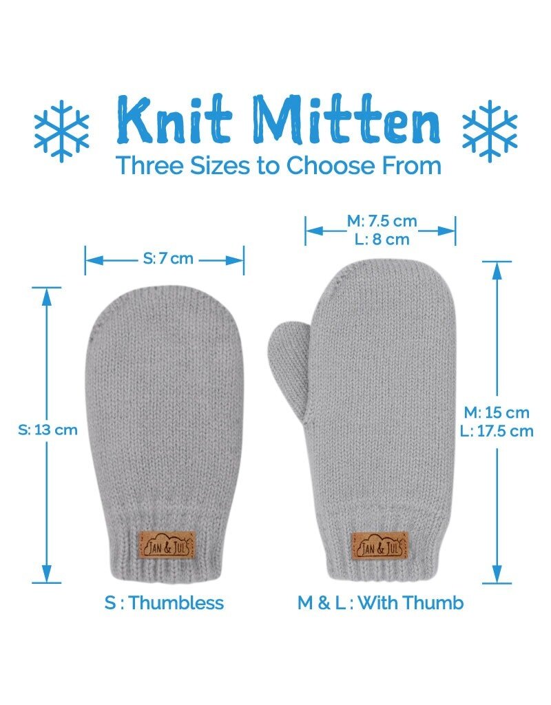 Jan and Jul Knit Mittens Black