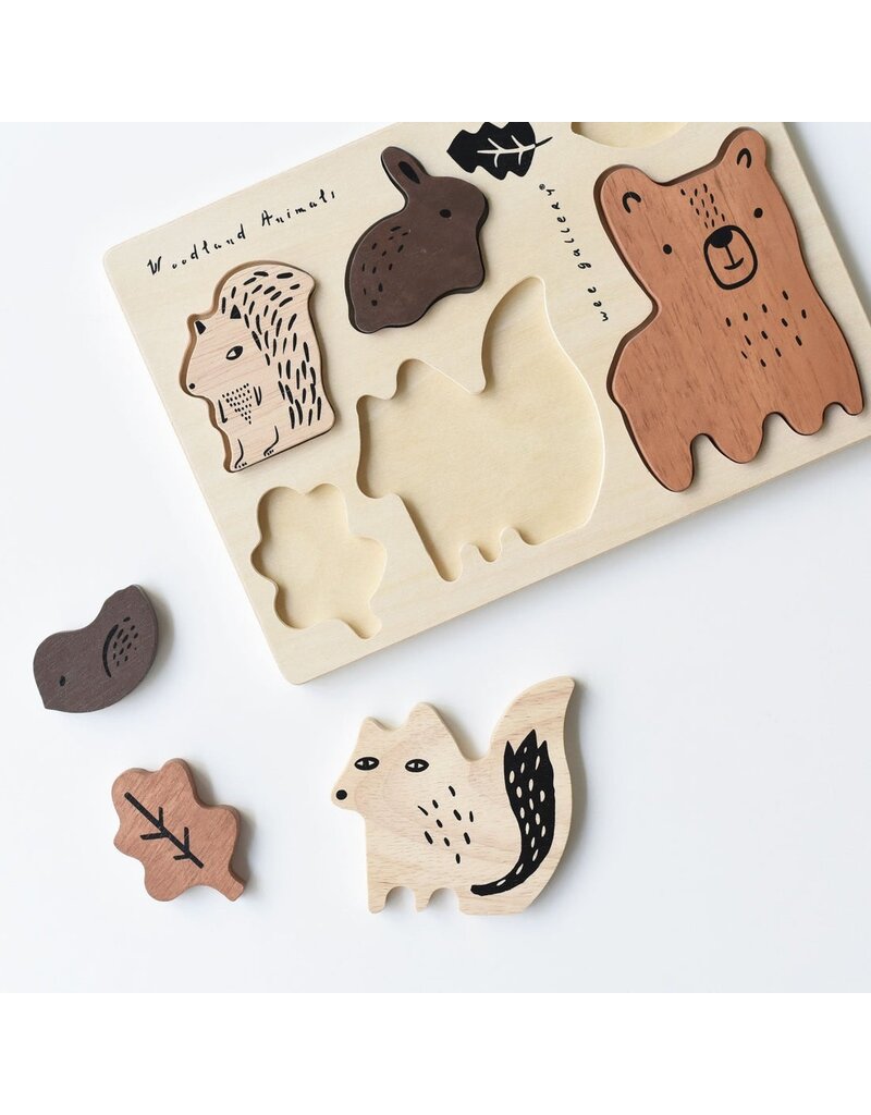 Wee Gallery Wooden Tray Puzzle - Woodland Animals