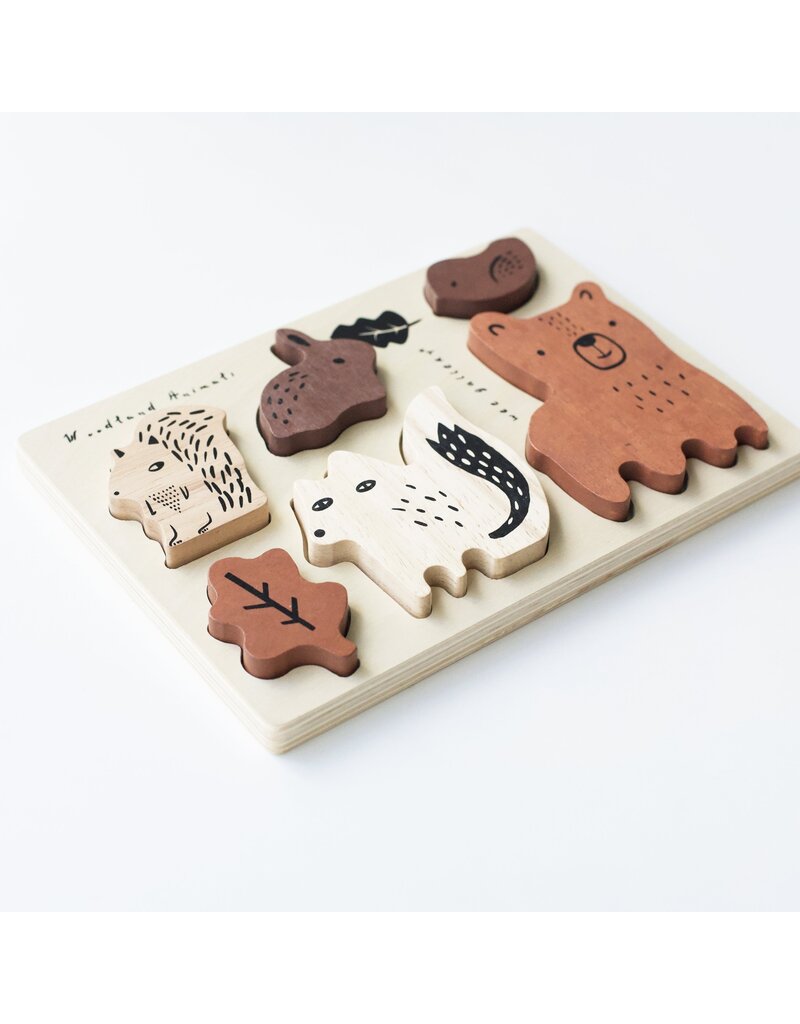 Wee Gallery Wooden Tray Puzzle - Woodland Animals