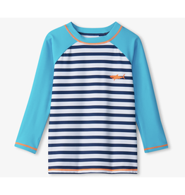 Hatley Shark Stripes Long Sleeve Rashguard, Size: 2