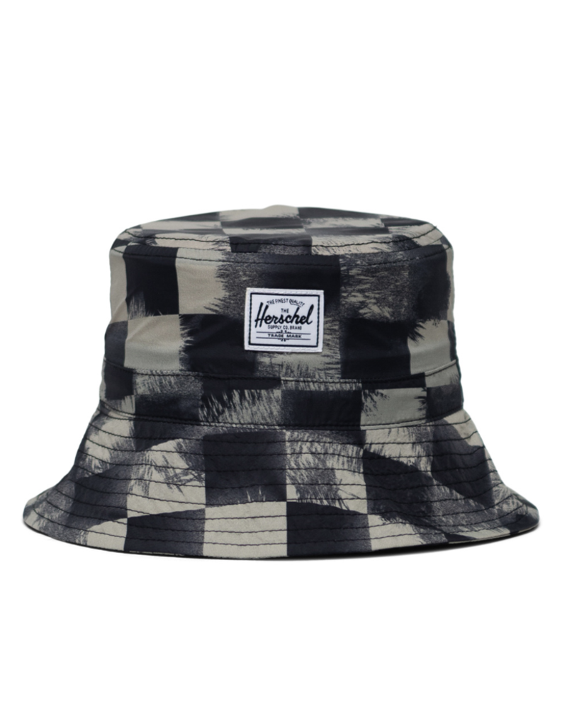 Herschel Baby Beach UV Bucket Hat 6-18m - Black Stencil Checker