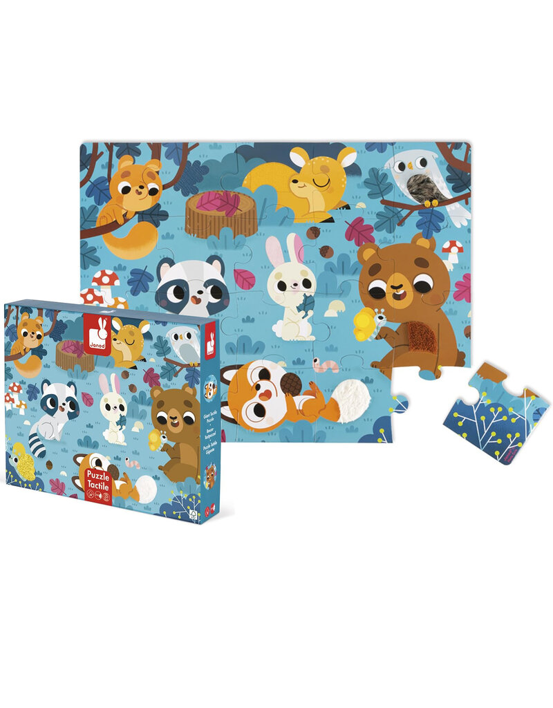 Janod Tactile Puzzle - Forest Animals 2Y+