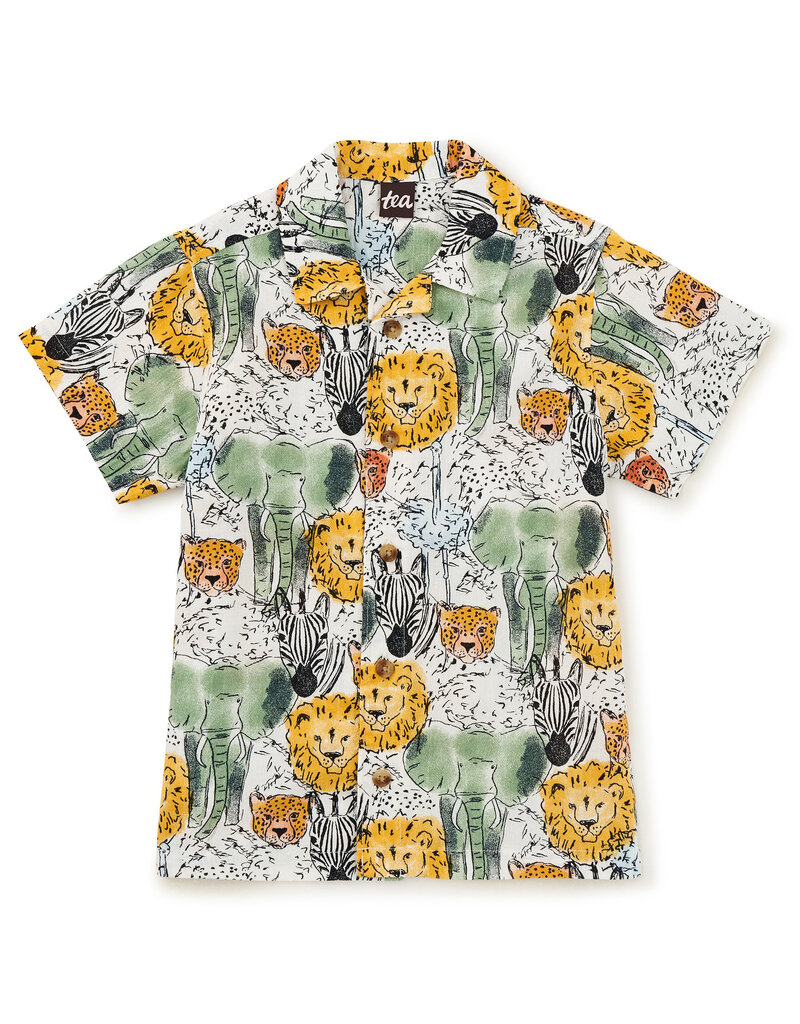 Tea Collection Safari Baby Printed Camp Shirt