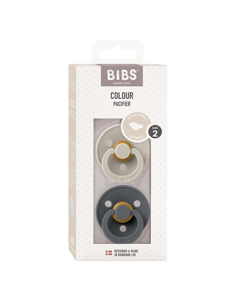 Bibs BIBS Pacifier 2pk 6-18m, Sand/Iron, Anatomical