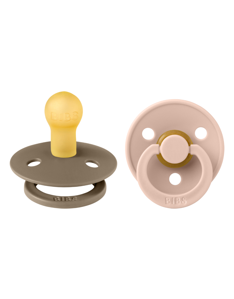 Bibs BIBS Pacifier 2pk 0-6m, Blush / Dark Oak