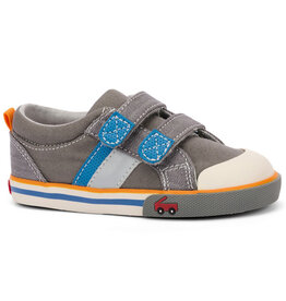 See Kai Run Russell Sneakers Grey Denim/Blue, Size: 5