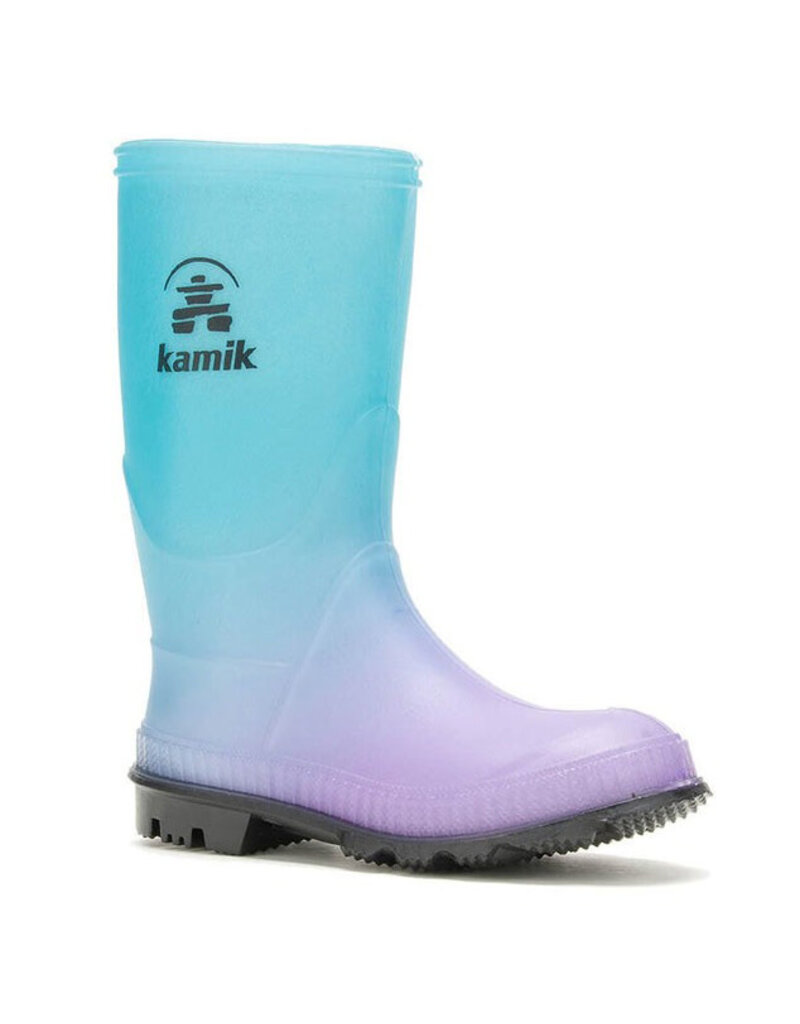 Kamik Turquoise Fade Stomp Print Rain Boots