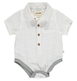 Helford White Button Onesie