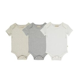 Walty Onesie 3pk, White/Grey/Charcoal