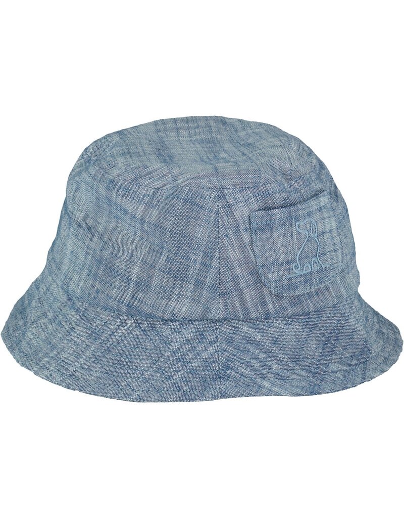 Fisherman Navy Seersucker Hat