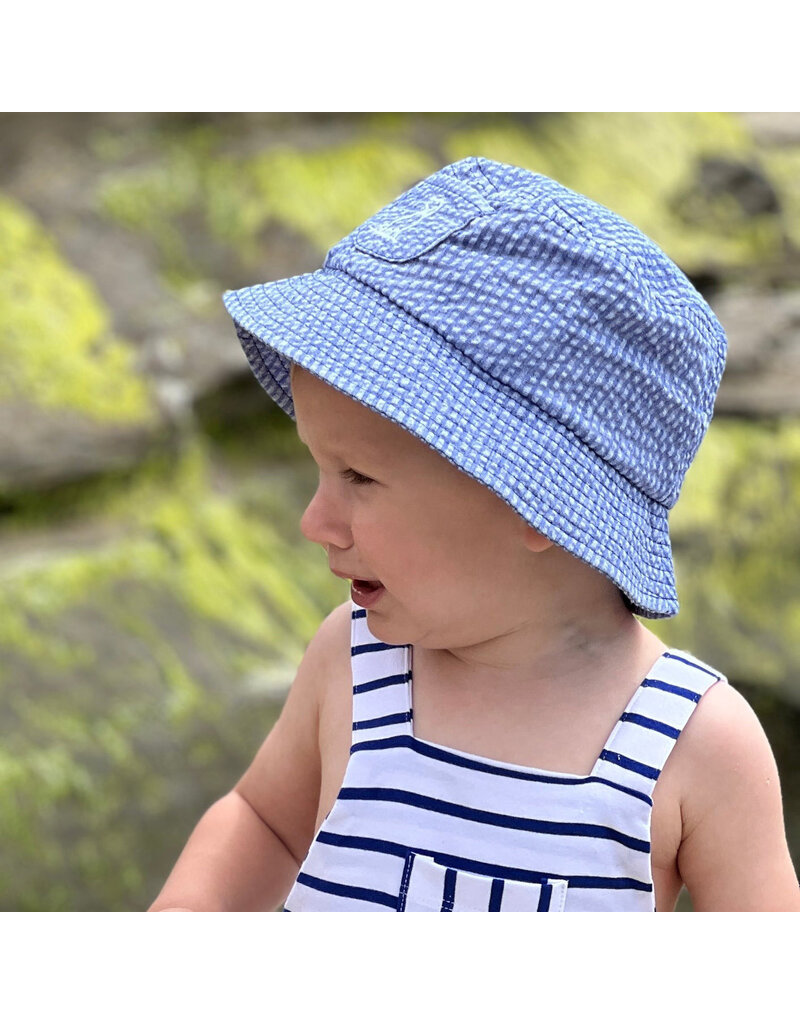 Me & Henry Fisherman Navy Seersucker Hat