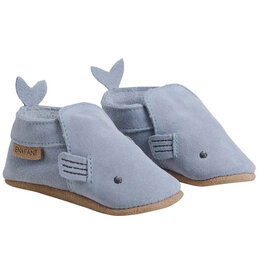 Dusty Blue Whale Suede Baby Shoes