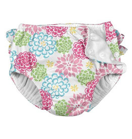 White Zinnia Ruffle Swim Diaper