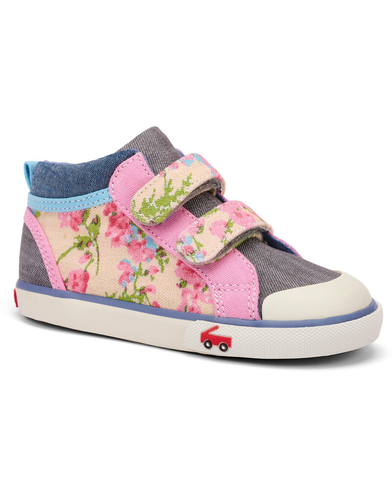 See Kai Run Kya Hightops Beige Floral Mix