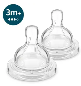 Philips Avent Anti-colic Baby Bottle Flow 3 Nipple 3M+ 2pk