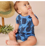 Tea Collection Button Spotted Pineapple SS Romper